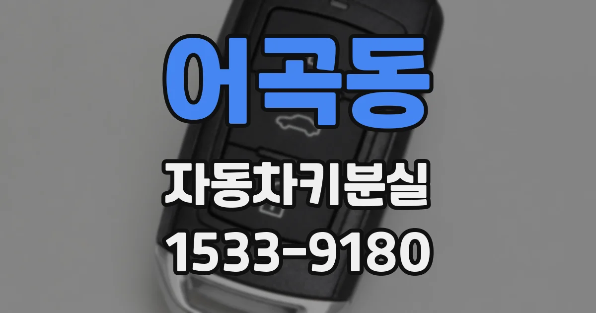 어곡동 자동차키분실