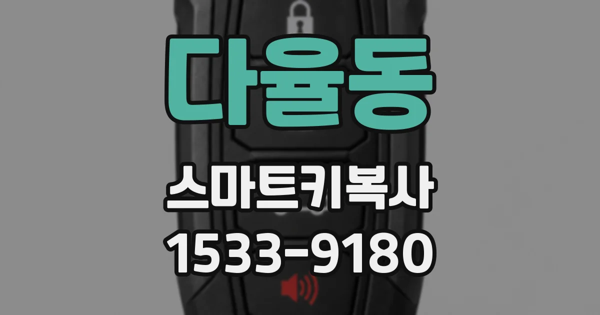 다율동 스마트키복사