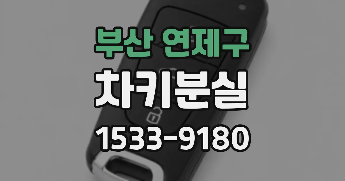 부산 연제구 차키분실
