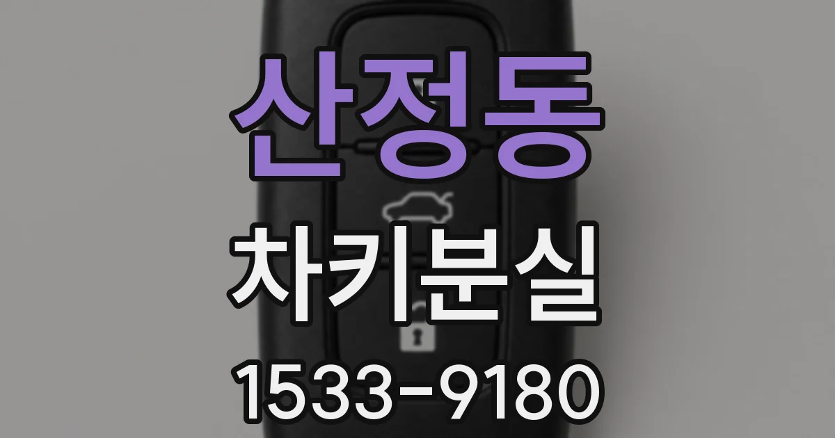 산정동 차키분실