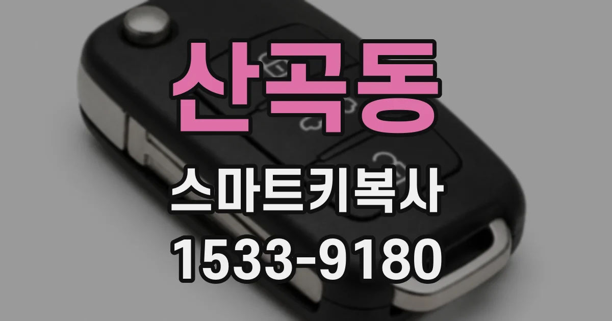 산곡동 스마트키복사
