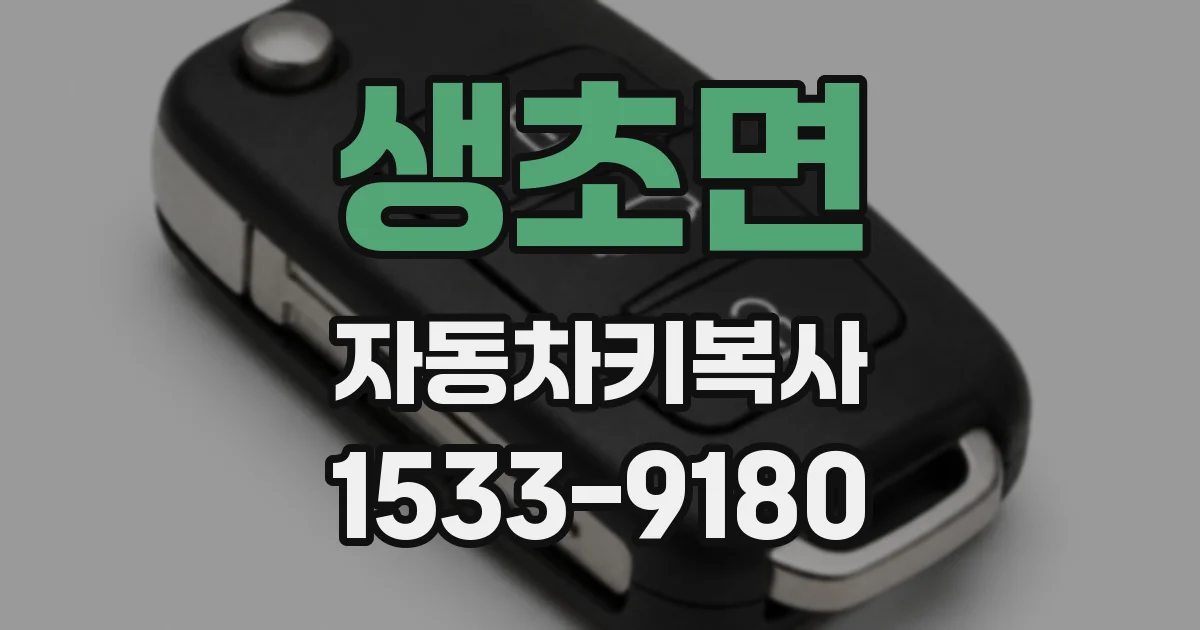 생초면 자동차키복사