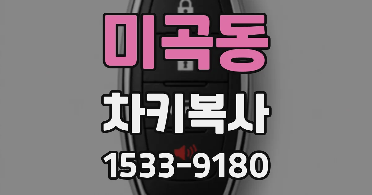 미곡동 차키복사