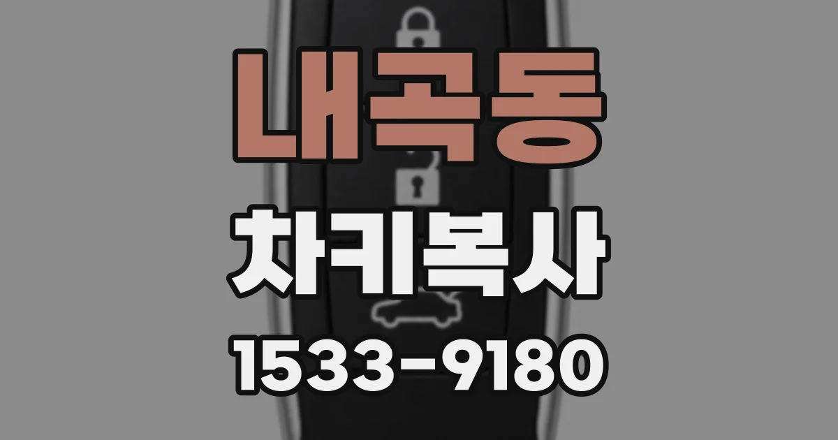내곡동 차키복사