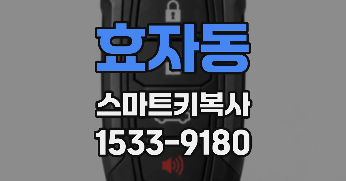 효자동 스마트키복사