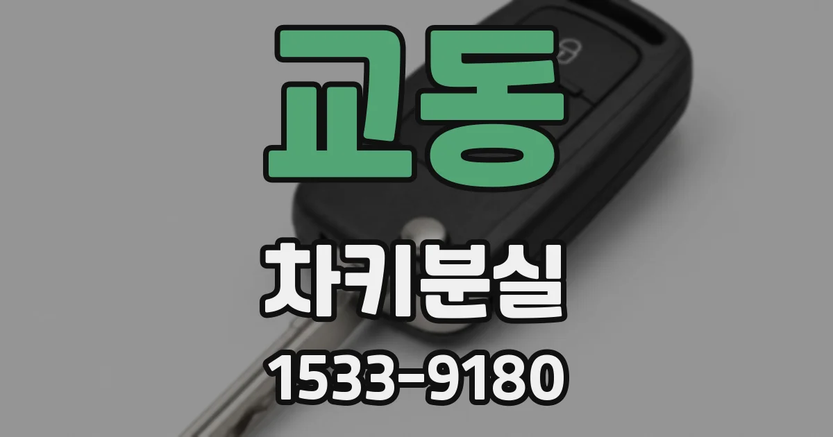 교동 차키분실