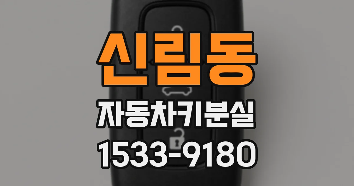 신림동 자동차키분실