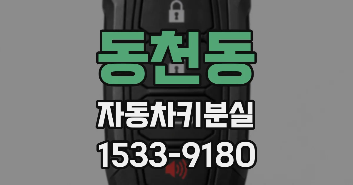 동천동 자동차키분실