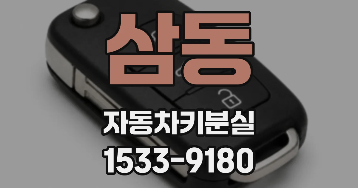 삼동 자동차키분실
