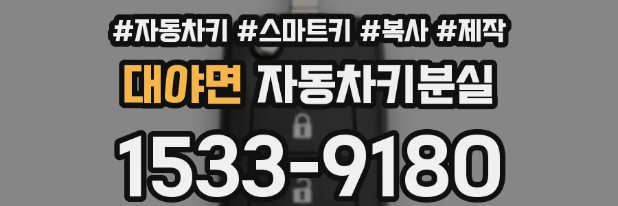 대야면 자동차키분실
