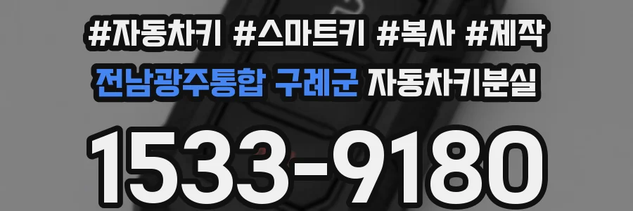 전남광주통합 구례군 자동차키분실