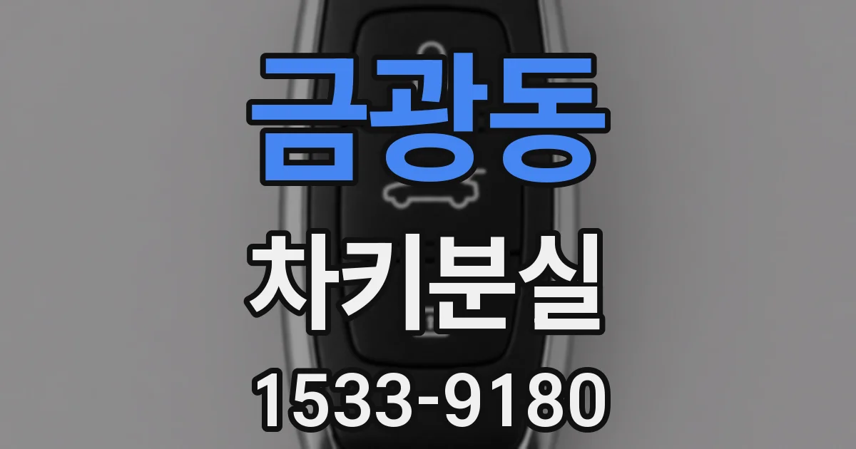 금광동 차키분실