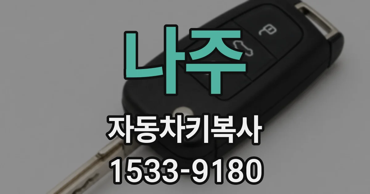 나주 자동차키복사