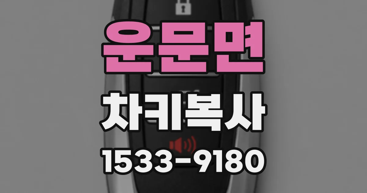 운문면 차키복사
