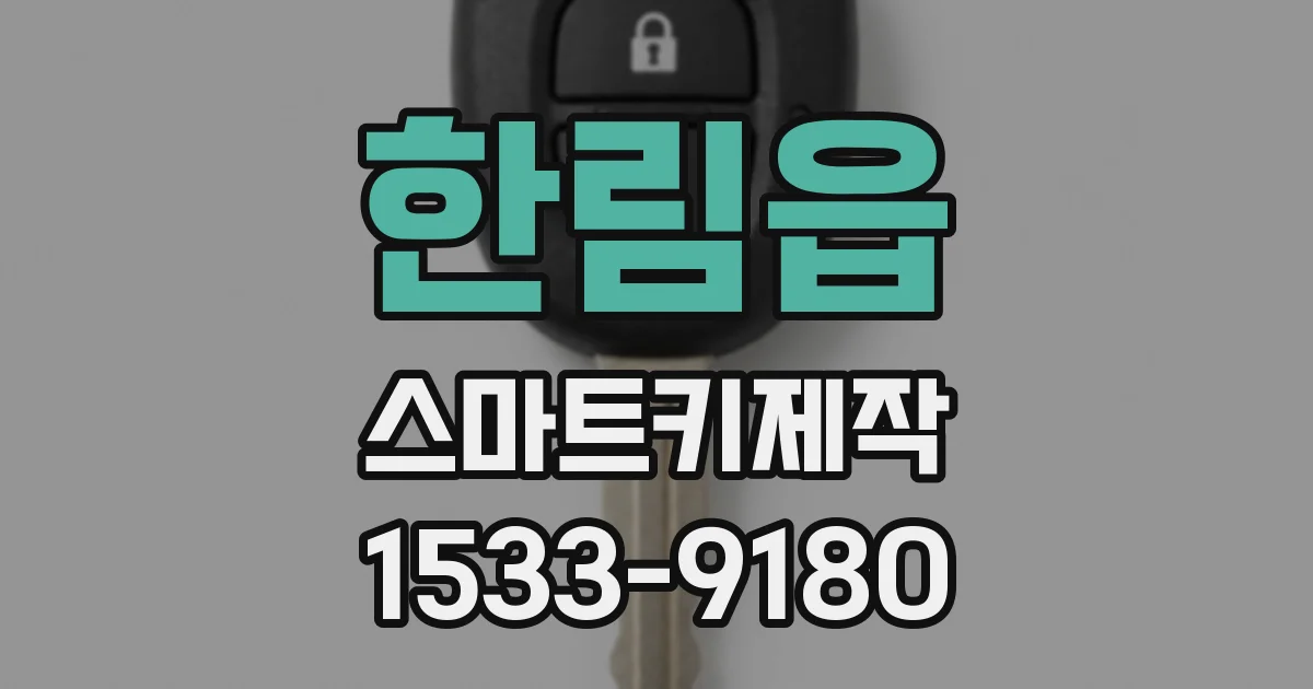 한림읍 스마트키제작