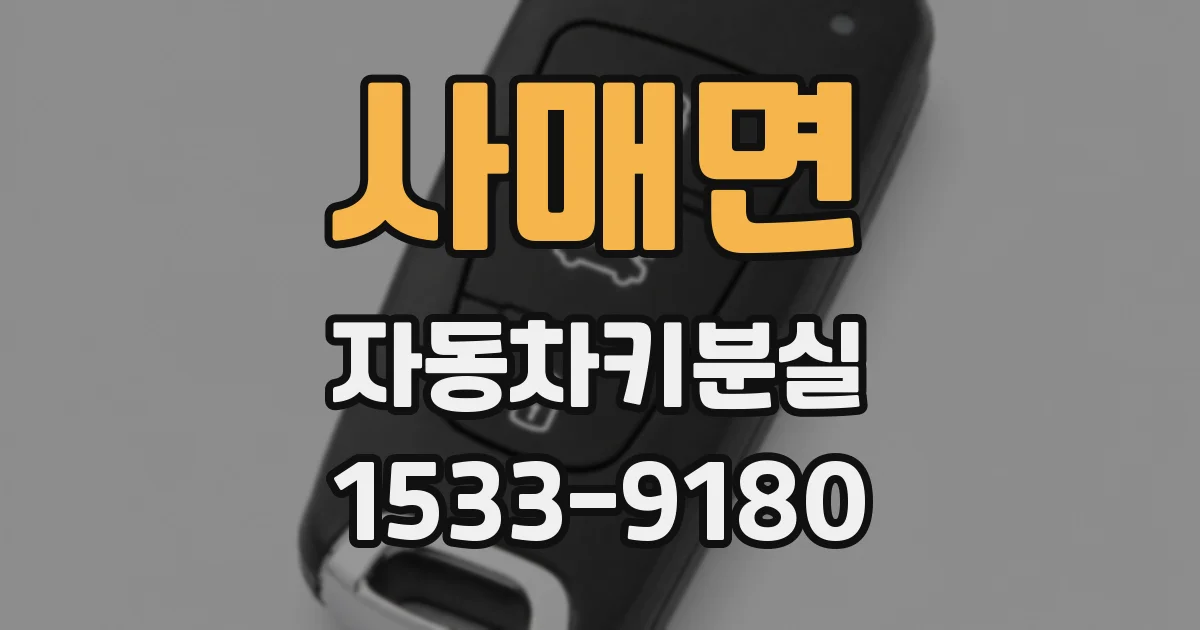 사매면 자동차키분실