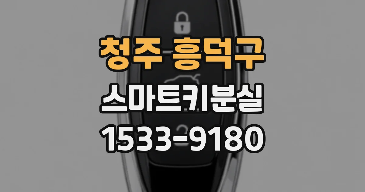 청주 흥덕구 스마트키분실