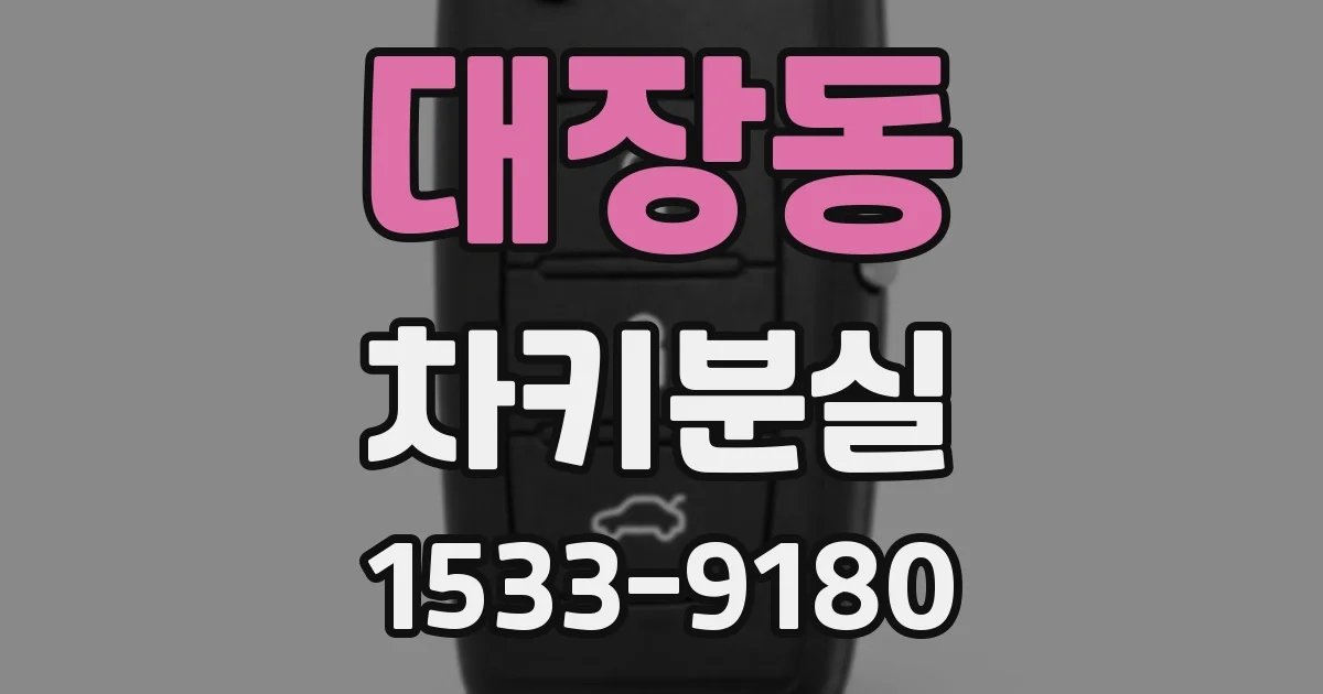 대장동 차키분실