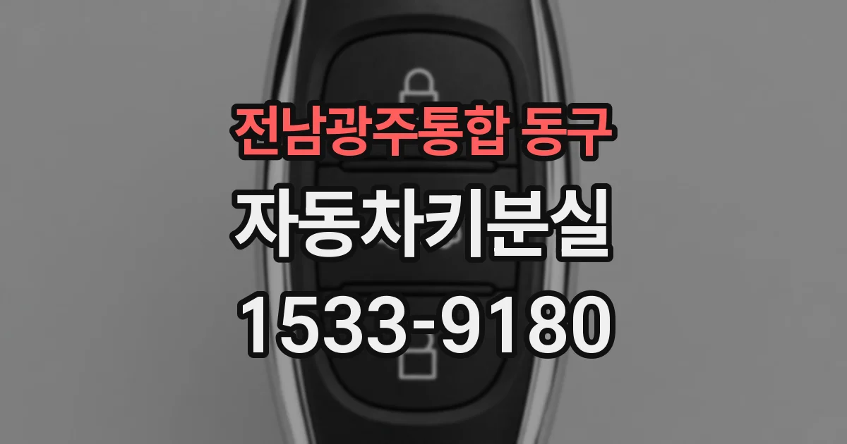 전남광주통합 동구 자동차키분실