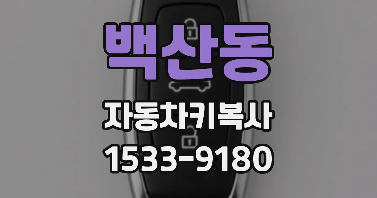 백산동 자동차키복사
