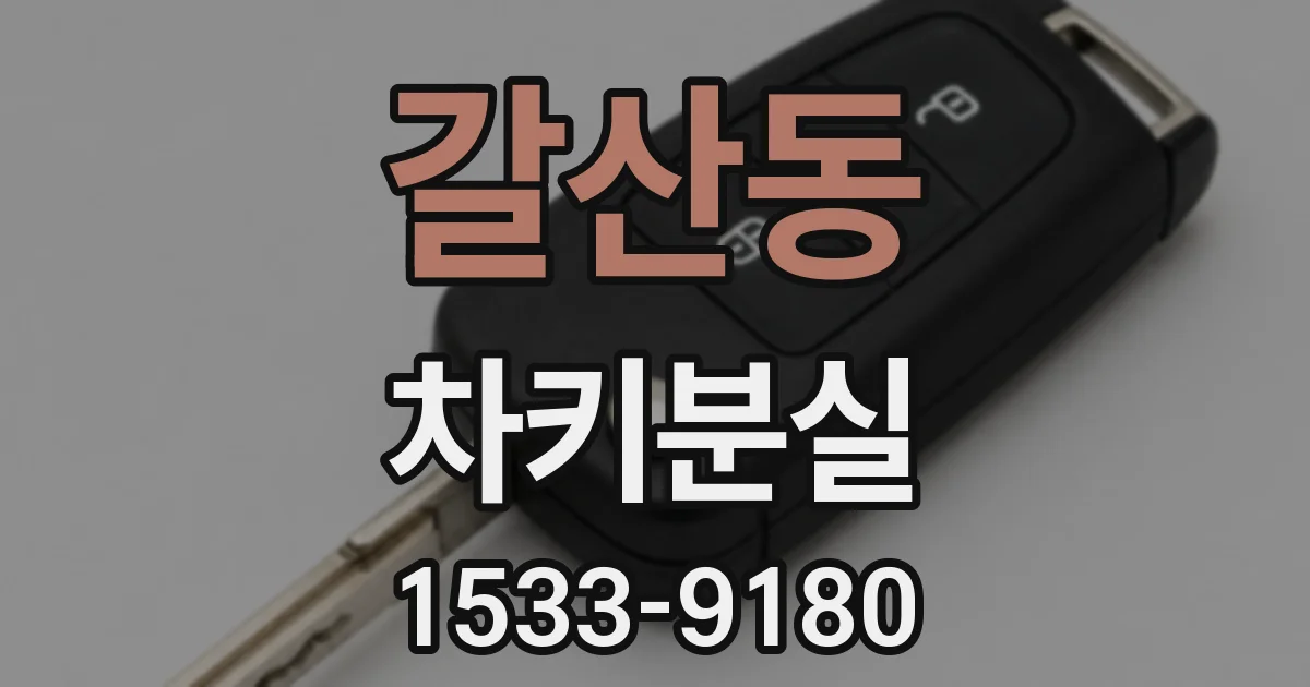 갈산동 차키분실