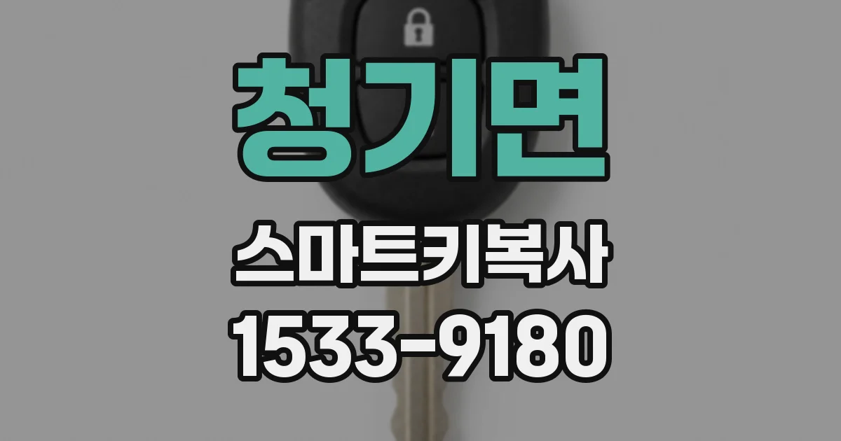청기면 스마트키복사