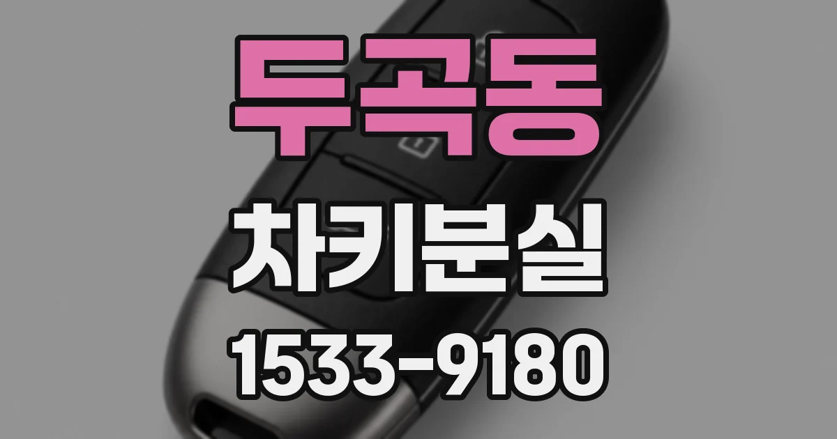 두곡동 차키분실