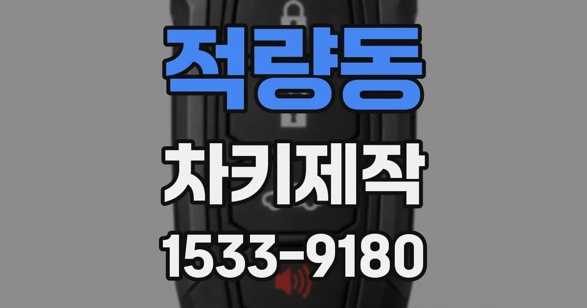 적량동 차키제작