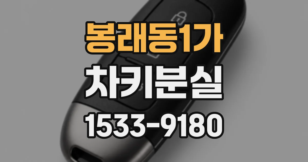 봉래동1가 차키분실