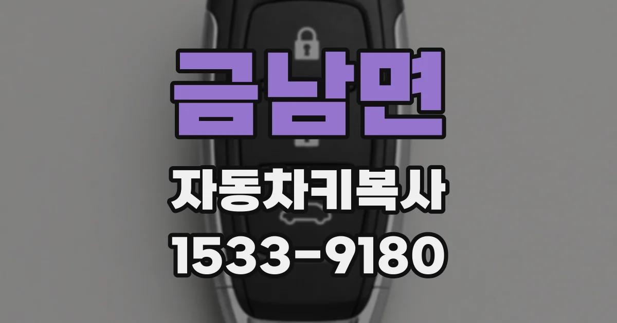 금남면 자동차키복사