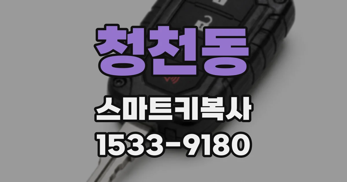 청천동 스마트키복사