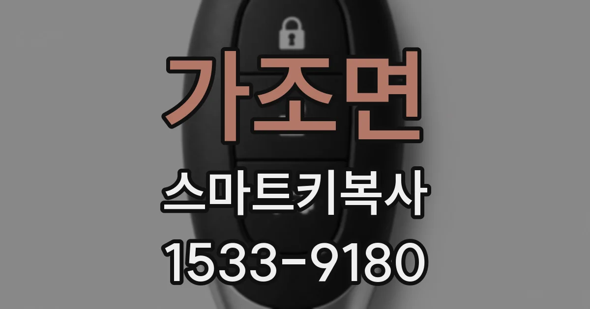 가조면 스마트키복사
