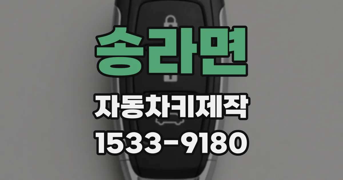 송라면 자동차키제작