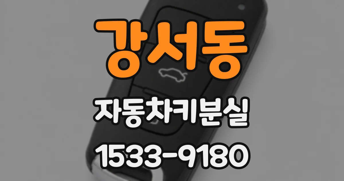 강서동 자동차키분실
