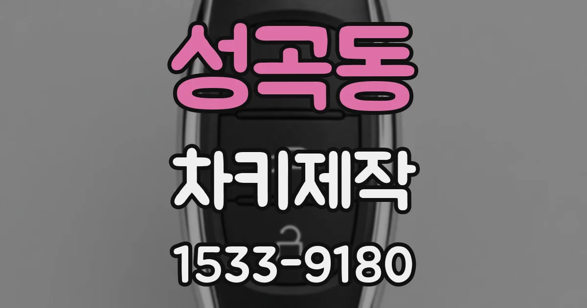 성곡동 차키제작