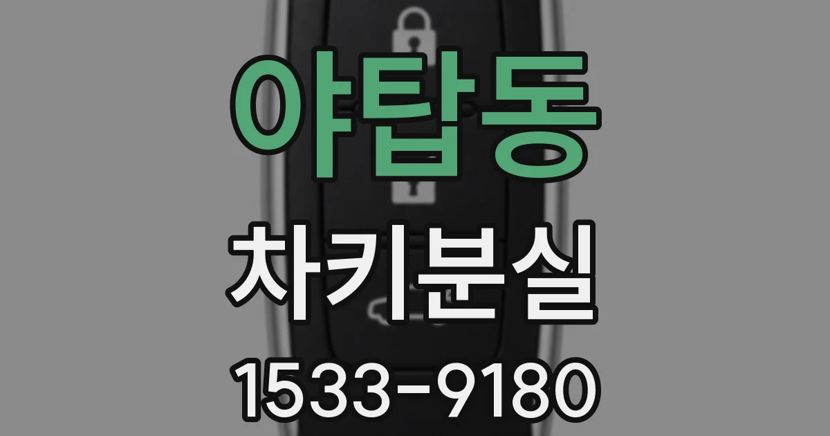 야탑동 차키분실