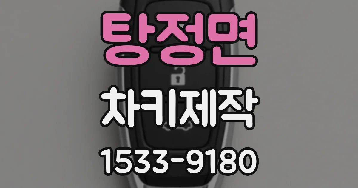 탕정면 차키제작