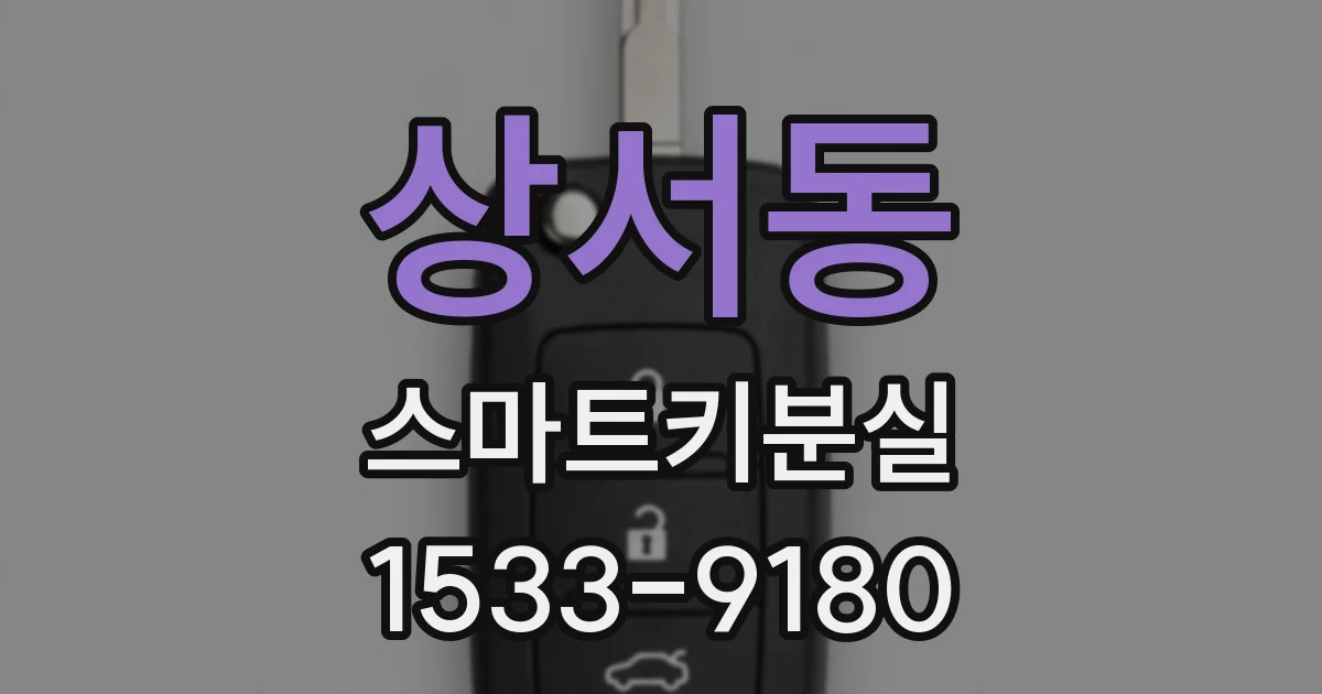 상서동 스마트키분실