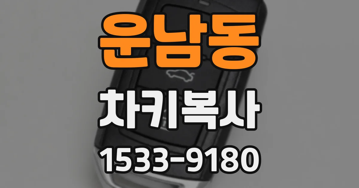 운남동 차키복사