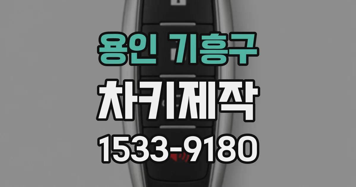용인 기흥구 차키제작