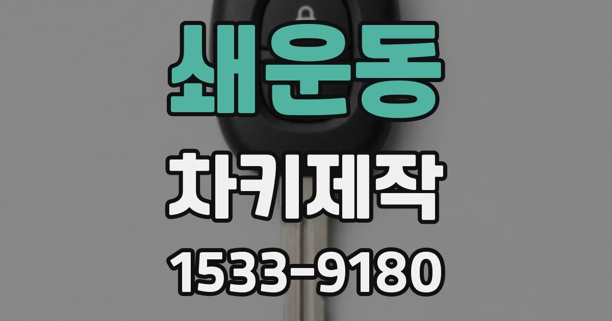 쇄운동 차키제작