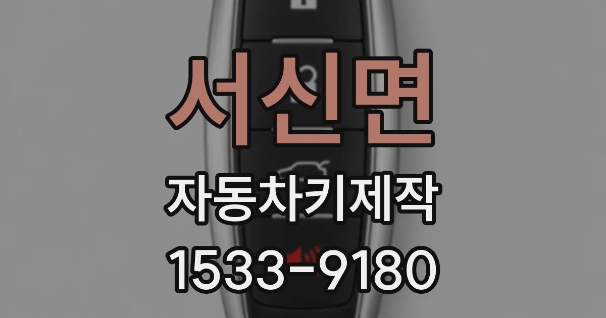 서신면 자동차키제작