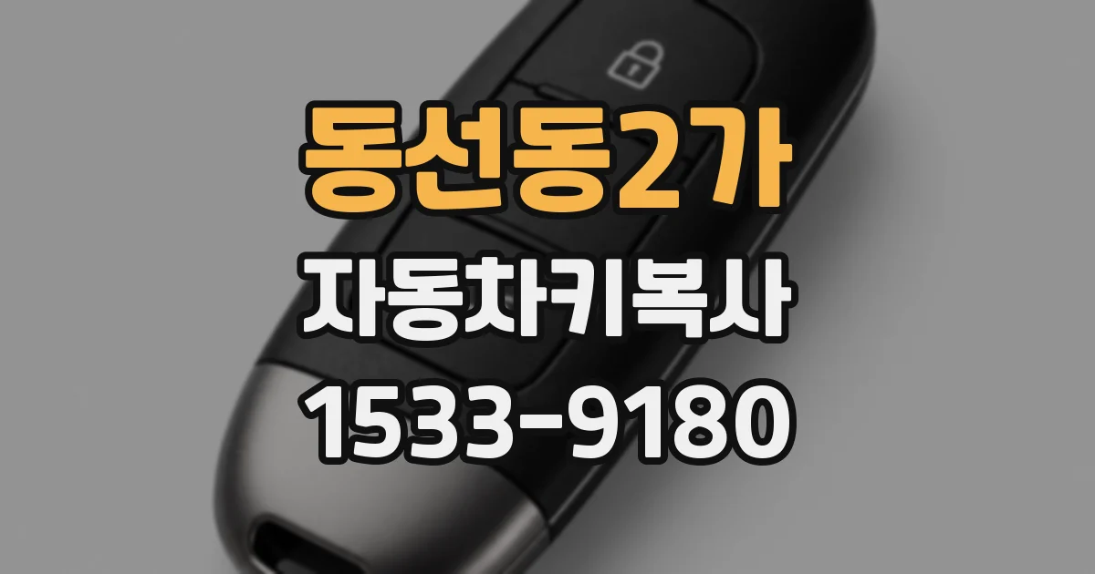 동선동2가 자동차키복사