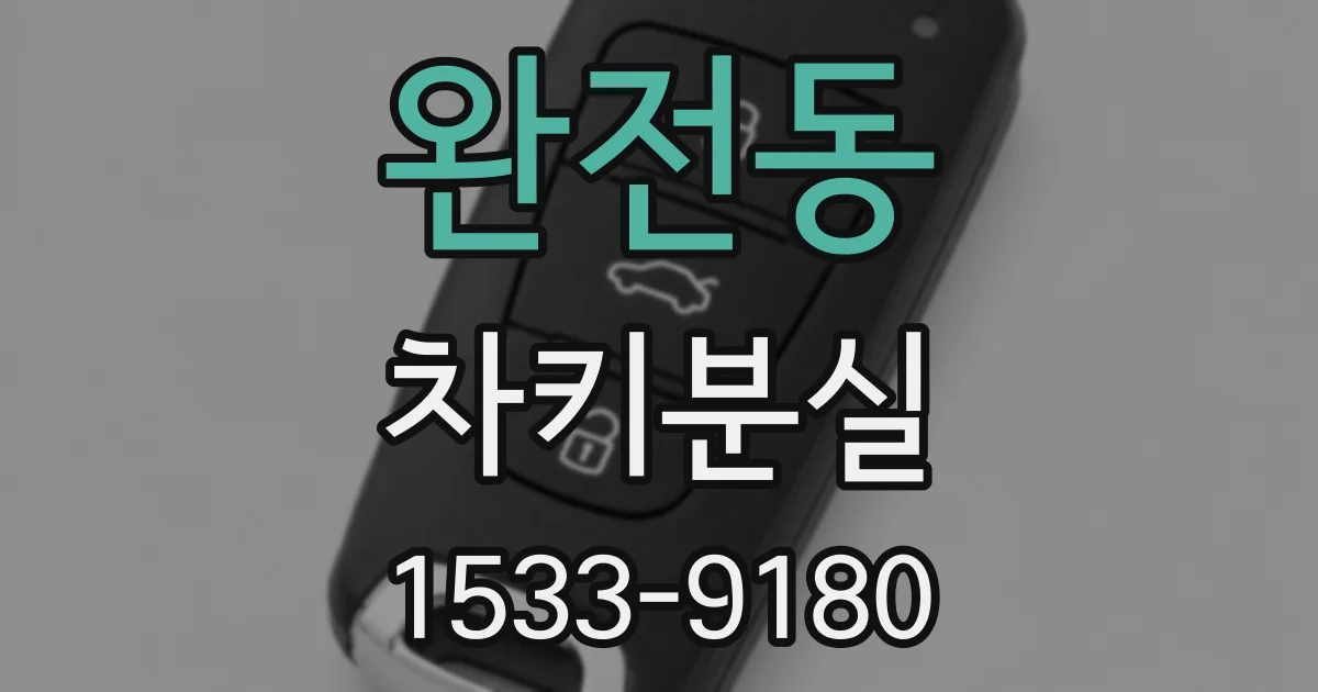 완전동 차키분실
