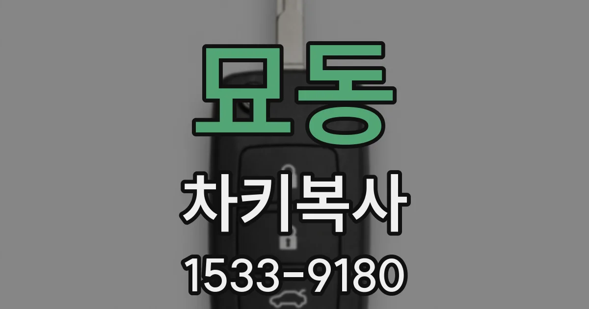 묘동 차키복사