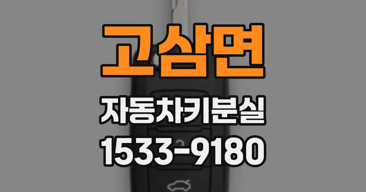 고삼면 자동차키분실