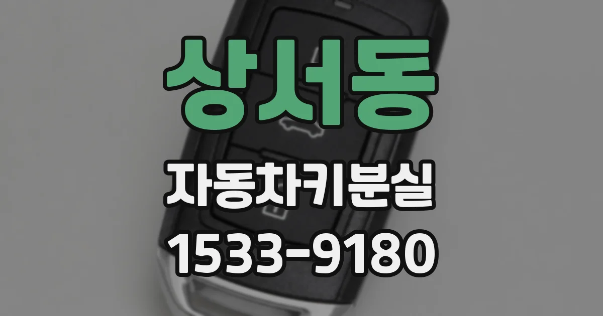 상서동 자동차키분실
