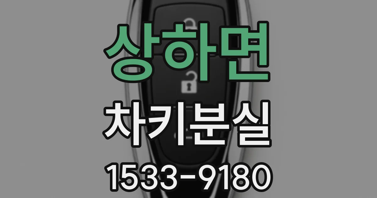 상하면 차키분실