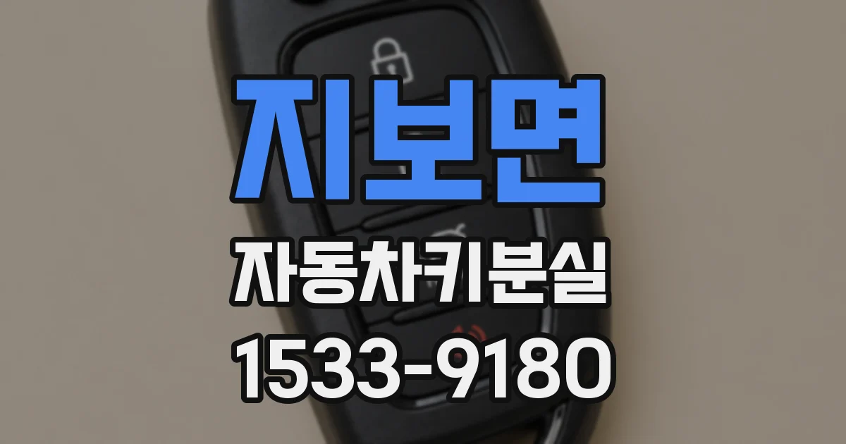 지보면 자동차키분실