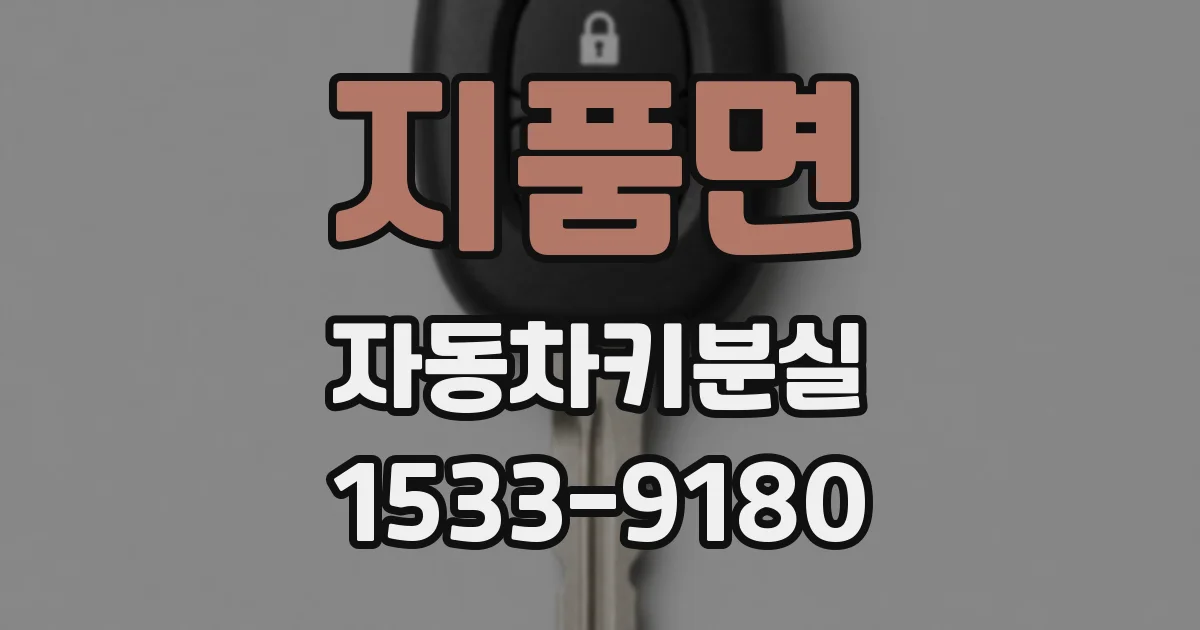 지품면 자동차키분실